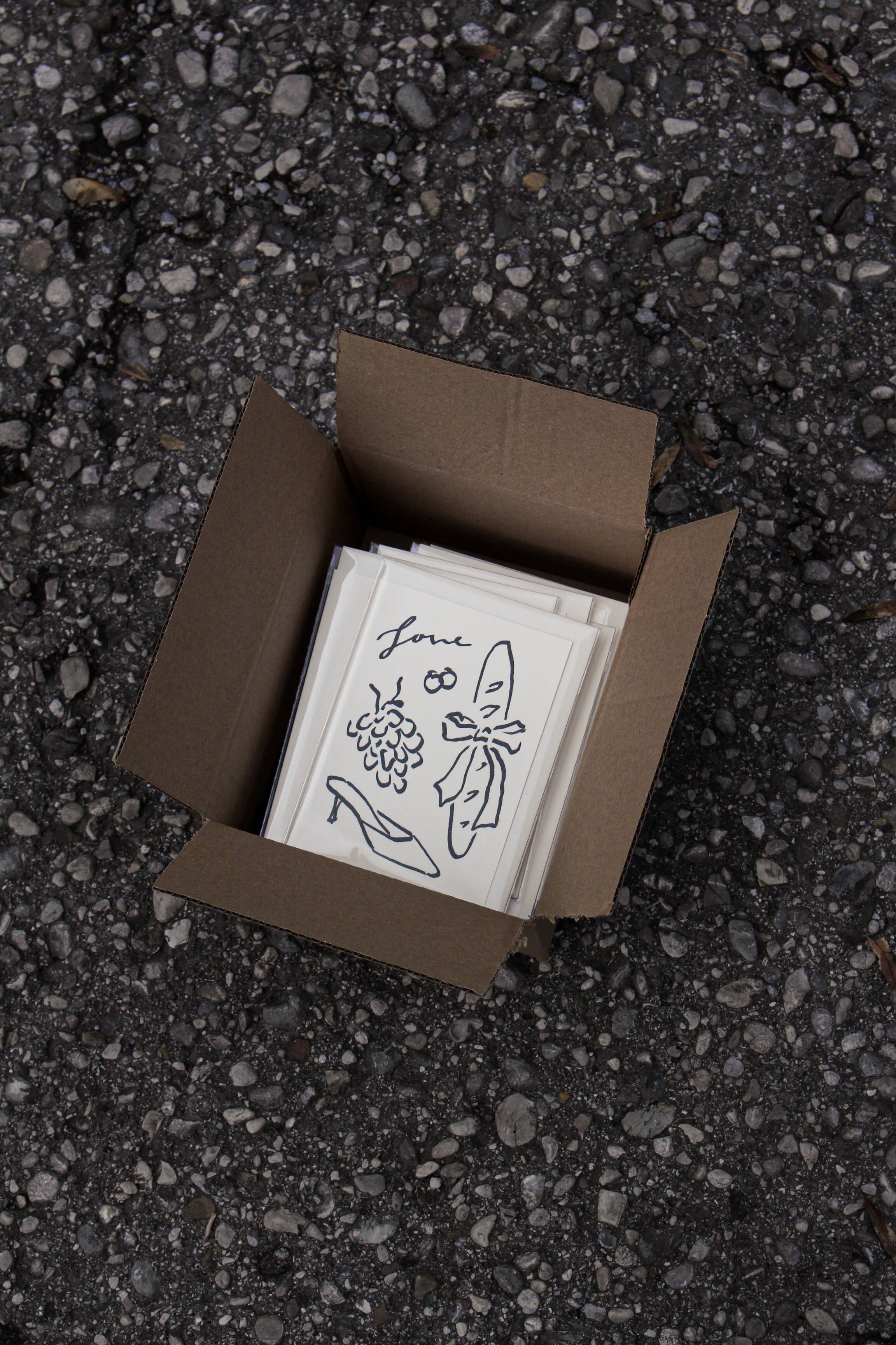 'Love' Baguette, Grapes Wedding Card by L'Atelier Samedi