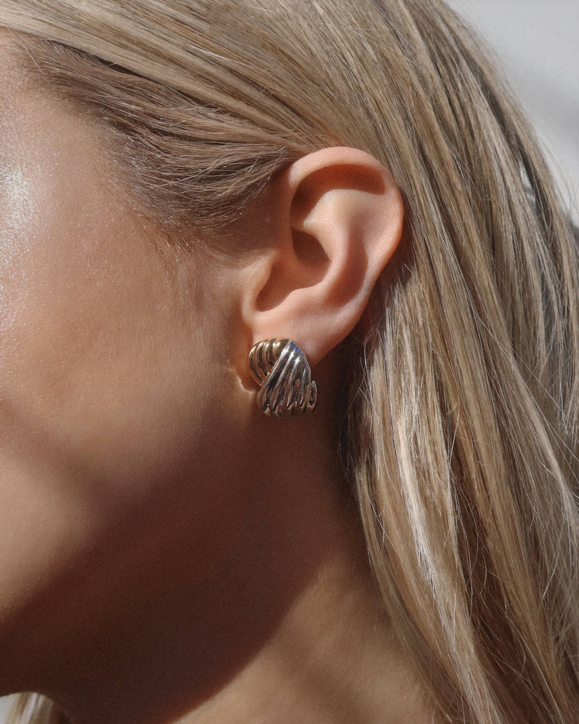 Cleo Two-Toned Stud Earrings
