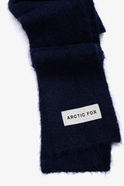 Deep Navy Alpaca Skinny Scarf