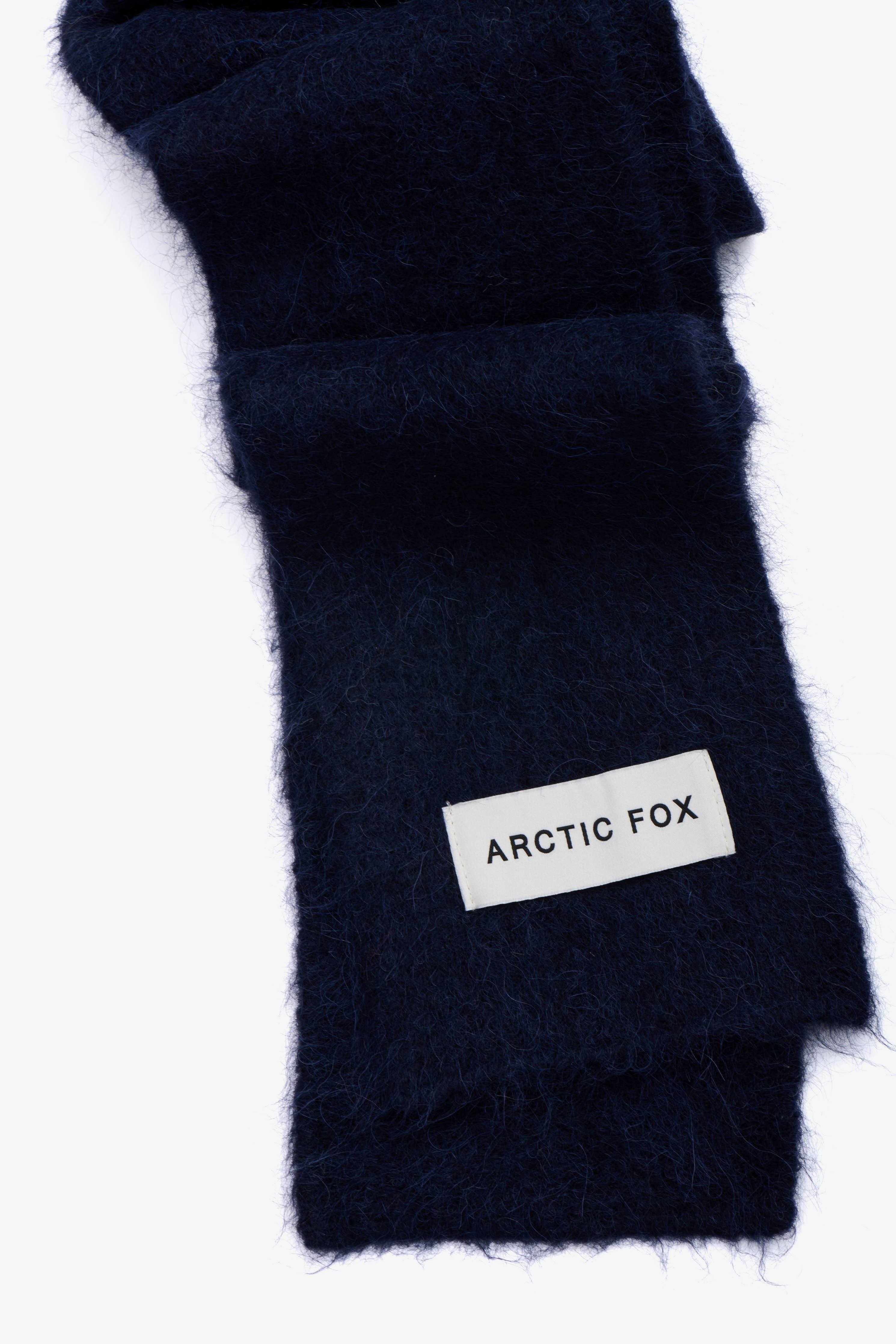 Deep Navy Alpaca Skinny Scarf
