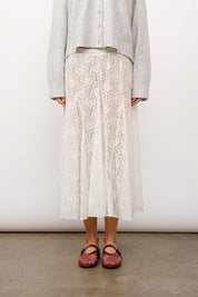 Philippa White Lace Maxi Skirt