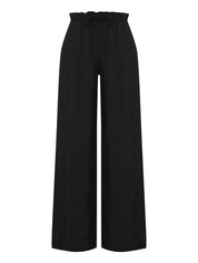 The Handloom Black Lucid Flow Tie Pants