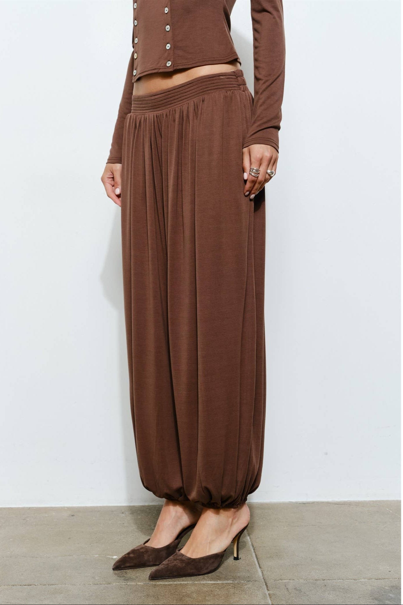 Cassia Brown Balloon Lounge Pant