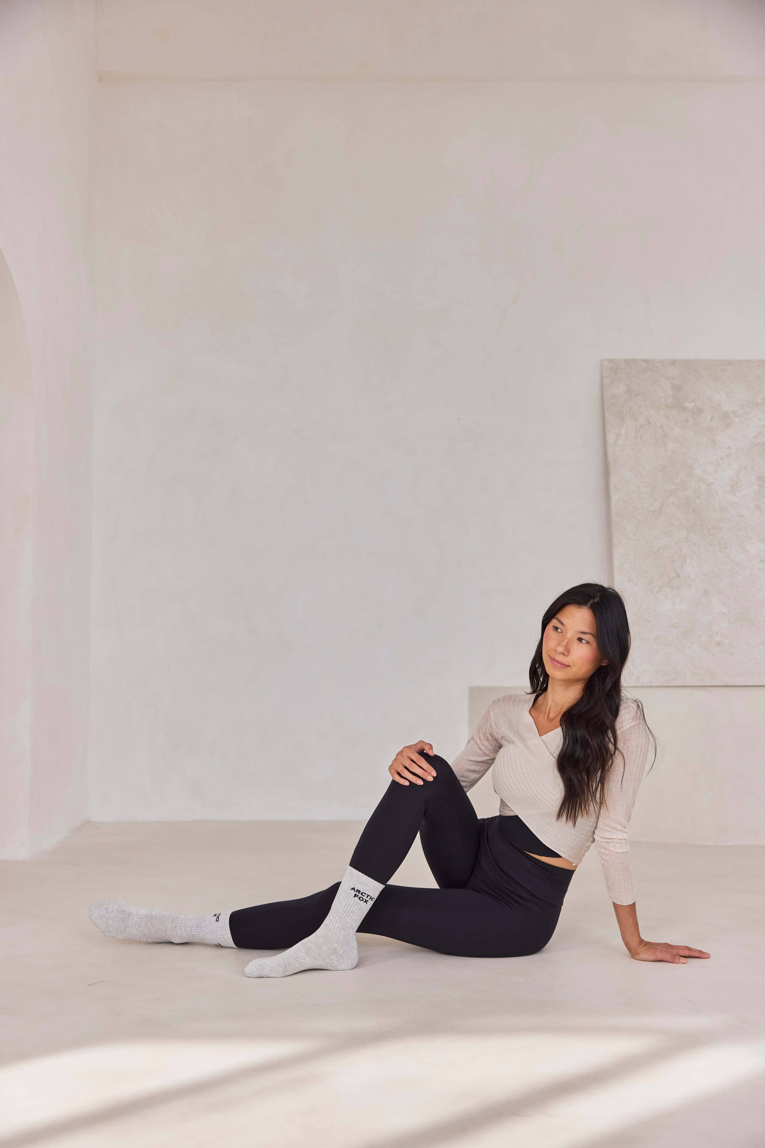 Grey Bamboo Sporty Socks