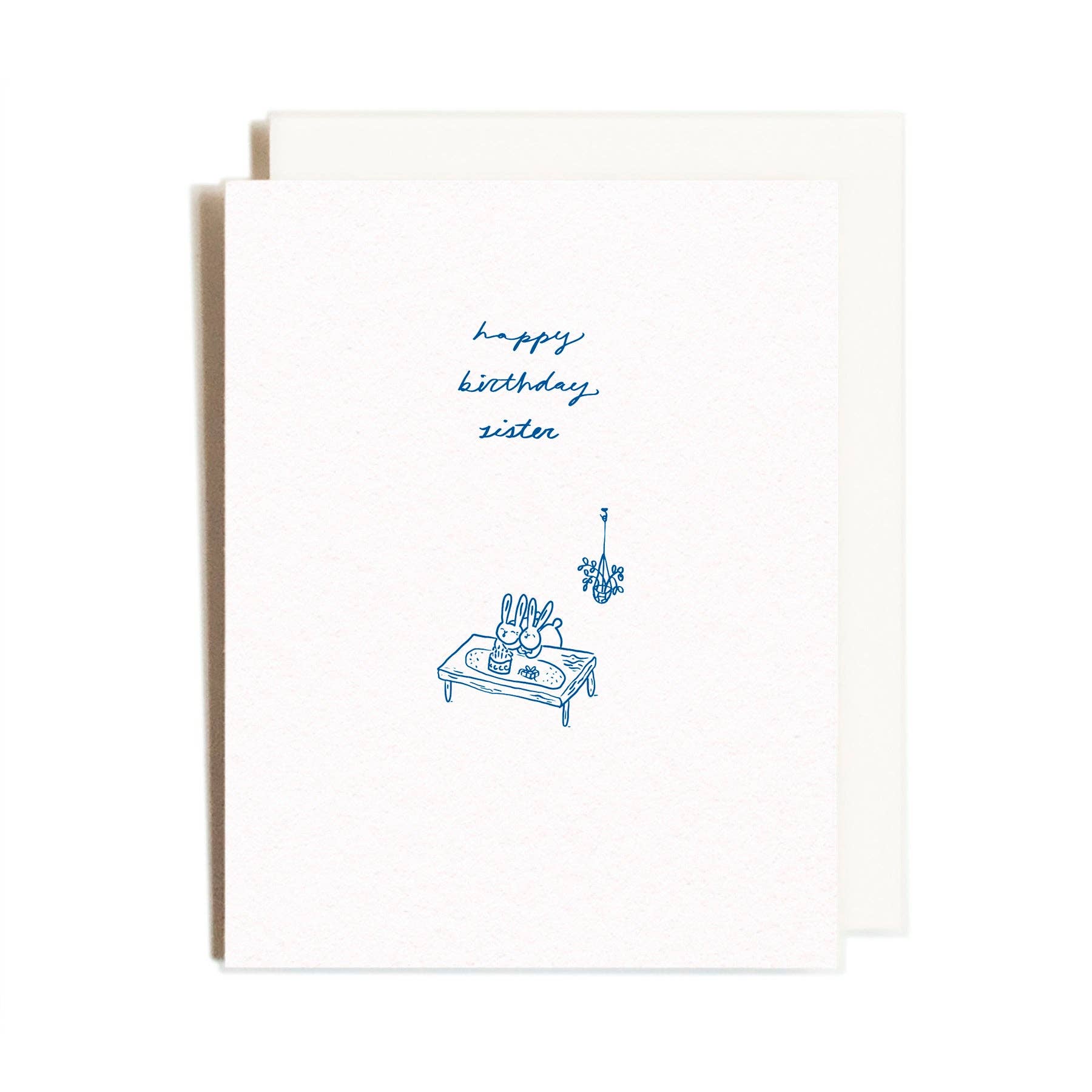 Homework Letterpress Studio Birthday Sisters Card