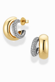 Conrad Pave Mixed Metal Hoops