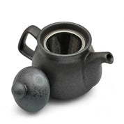 Inoue Tea - Kuro Nunome Matte Black Mino-yaki Kyusu - Japanese Teapot