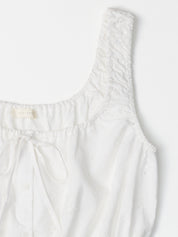 White Gathered Eyelet Cotton Kristina Top
