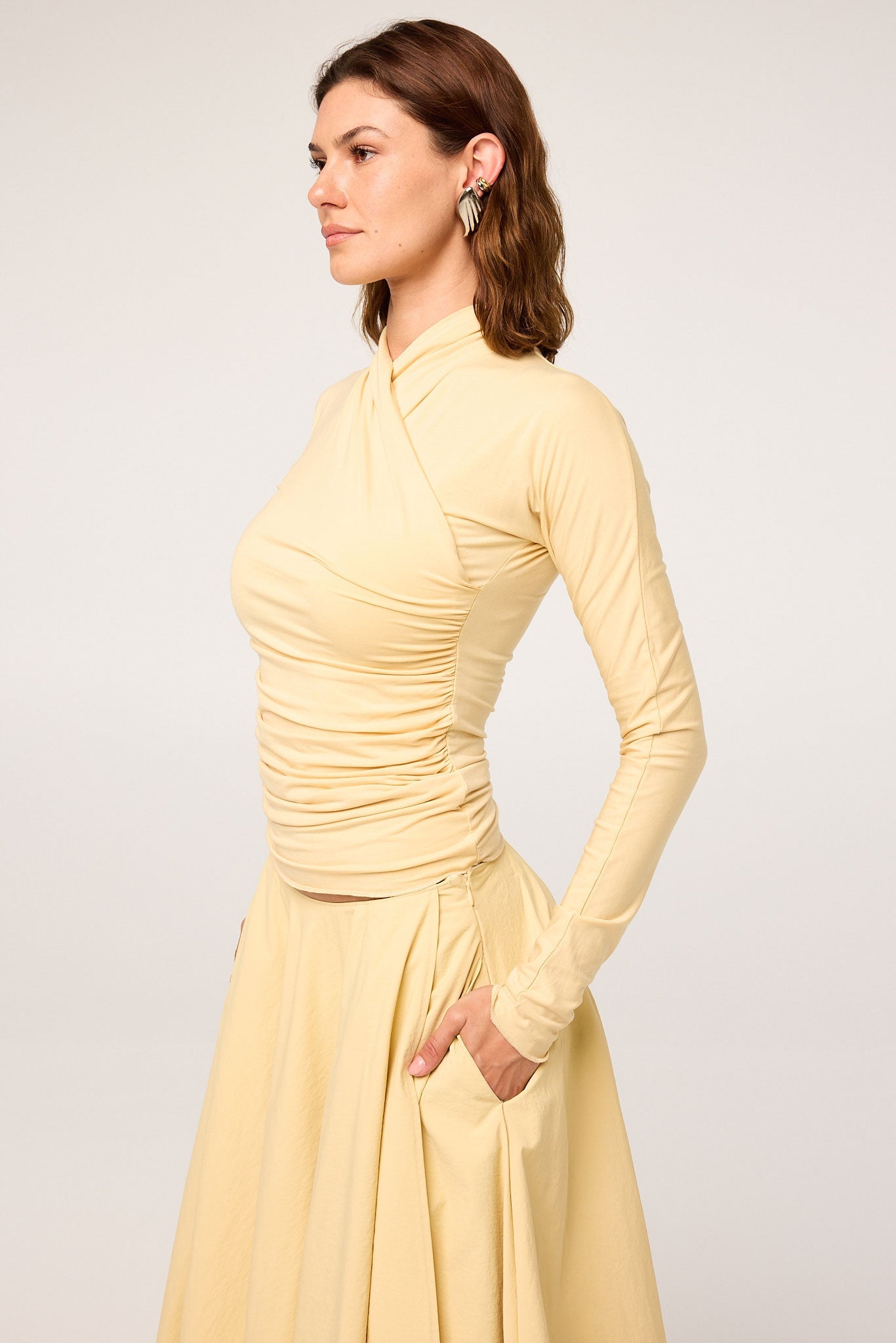 The Line By K Buttercream Felix Top