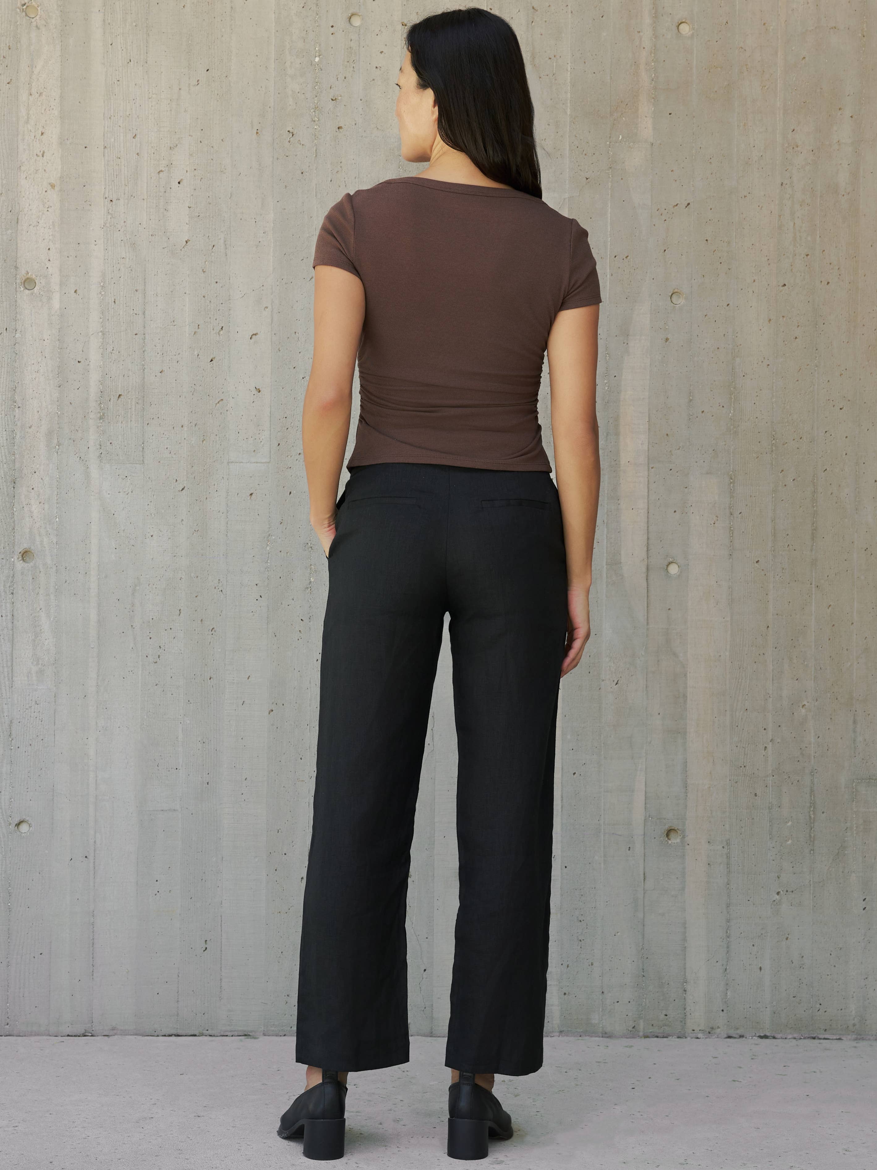 Brown Elaina Babydoll Tee