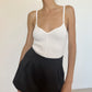 White Lucie Ribbed Cami
