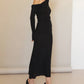 Bec + Bridge Black Monette Asym L/S Maxi Dress