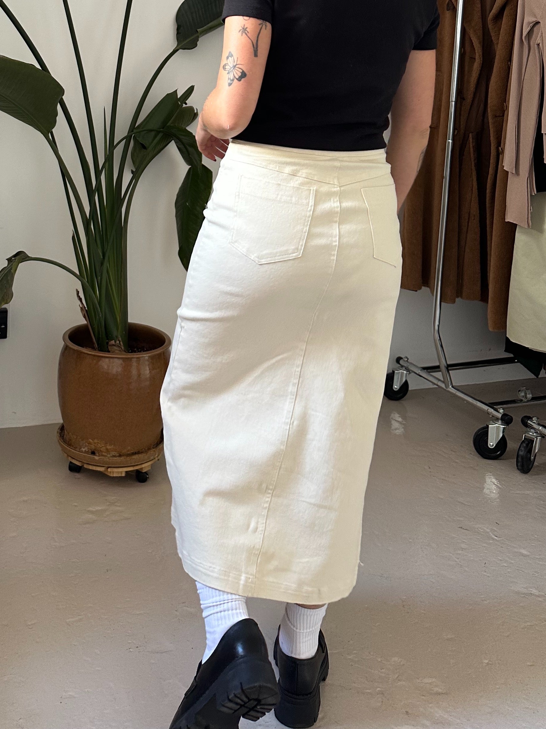 Raquel Petal Midi Skirt | Vintage Blue | Skirts | Shona Joy – Shona Joy  International