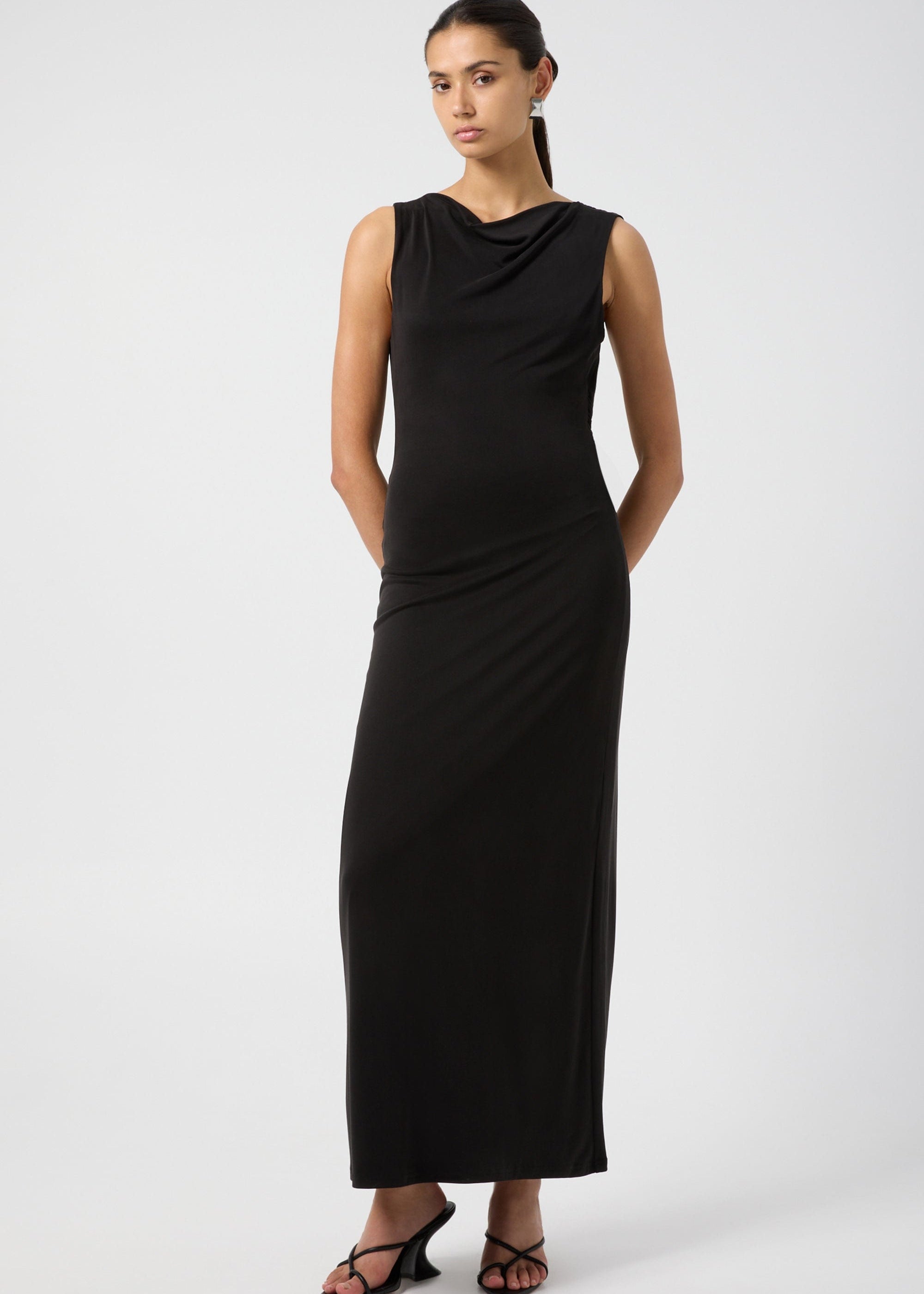 Third Form Black Interweave Backless Maxi Dress Dear Society Third Form Black Interweave Backless Maxi Dress Dear Society