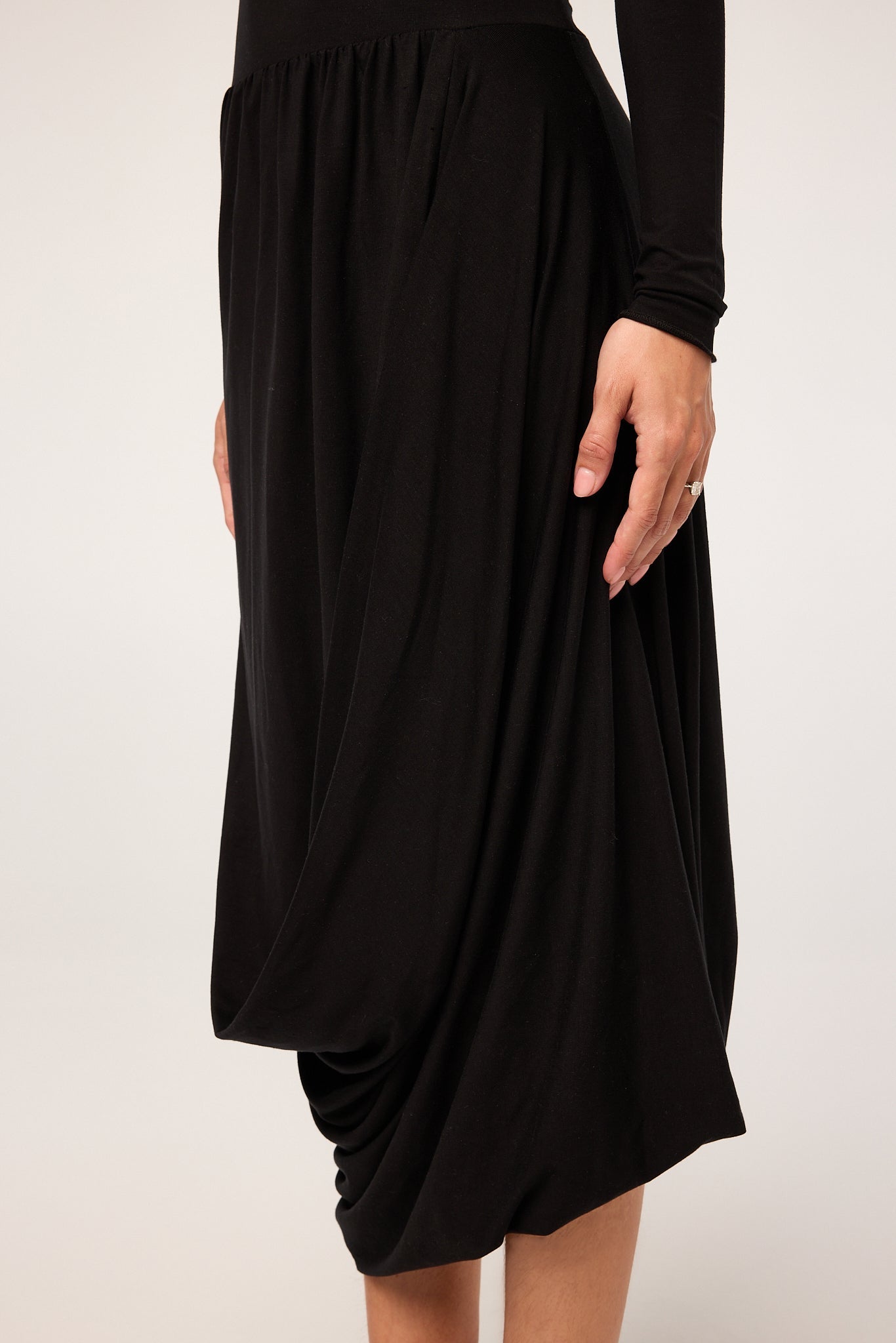 The Line by K Jan Open Back Draped Dress