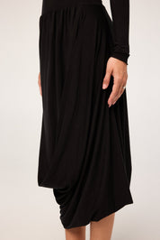 The Line by K Jan Open Back Draped Dress