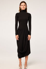 The Line by K Jan Open Back Draped Dress