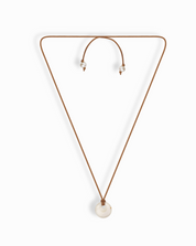 White Agate Jessa Cord Necklace