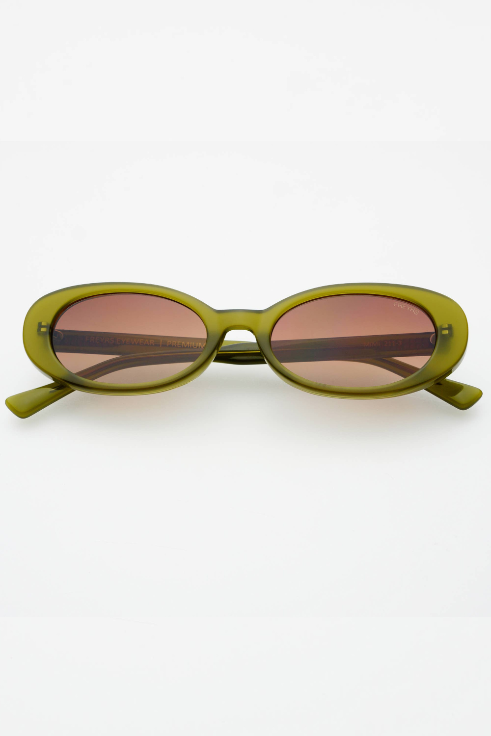 FREYRS Eyewear Mimi Oval Sunglasses - Olive