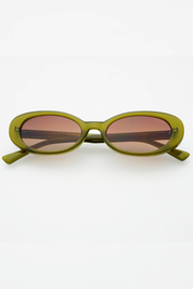 FREYRS Eyewear Mimi Oval Sunglasses - Olive