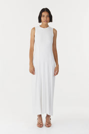 Third Form White Momentum Open Back Midi Dress