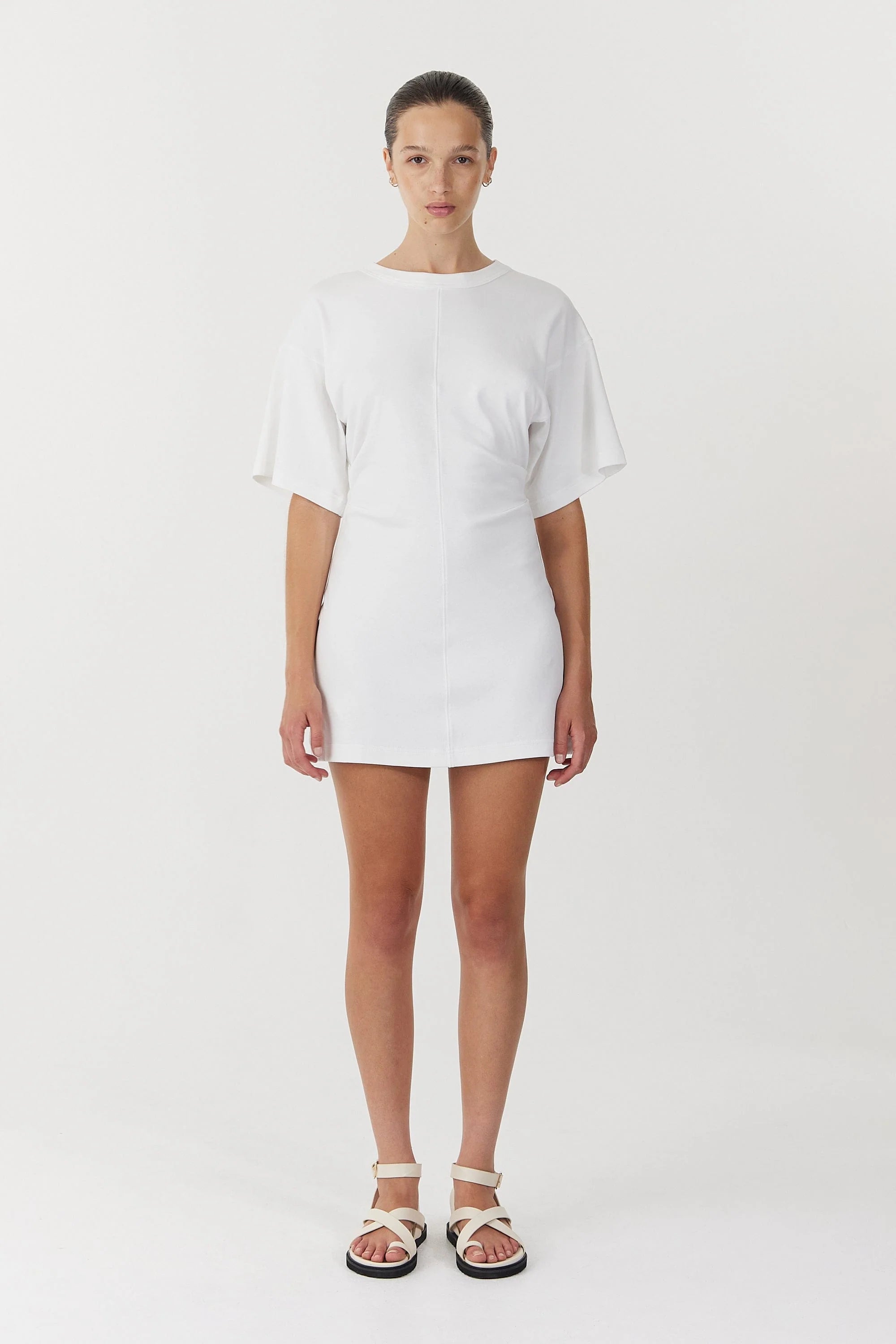 Third Form White Momentum Tee Mini Dress