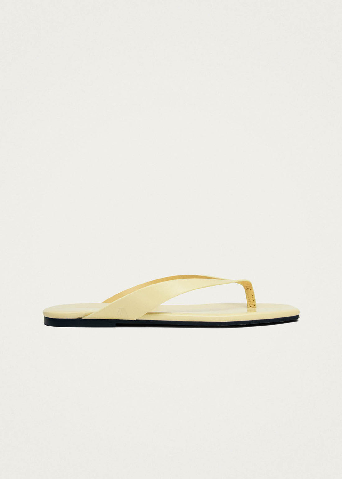Alohas Ola Pale Yellow Leather Sandals