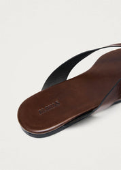 Alohas Ola Rift Brown Leather Sandals