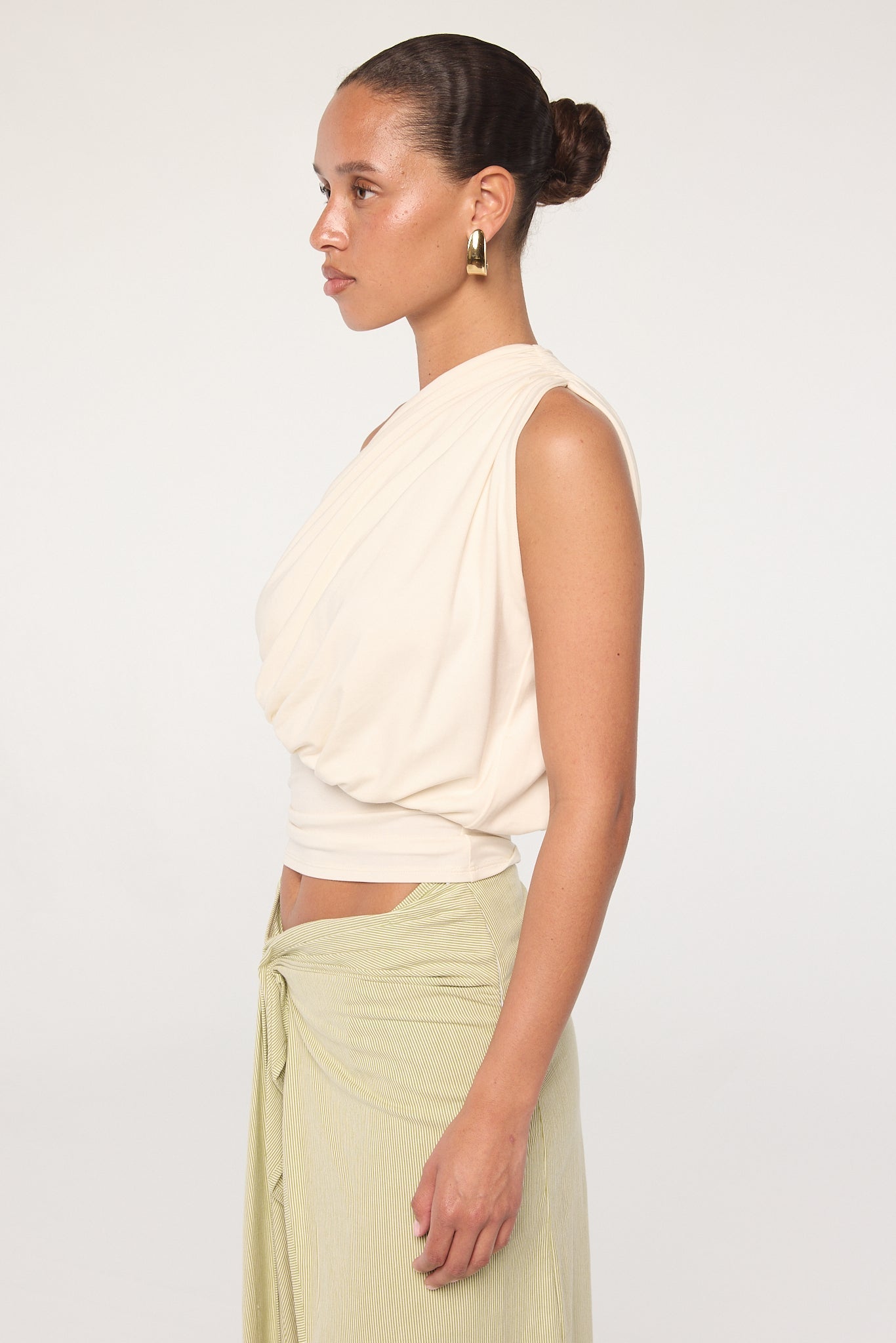 The Line By K Playa Vanilla One Shoulder Top