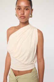 The Line By K Playa Vanilla One Shoulder Top