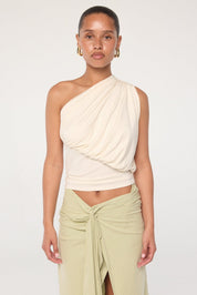 The Line By K Playa Vanilla One Shoulder Top