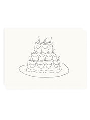 Cake (Risograph) Greeting Card by L'Atelier Samedi