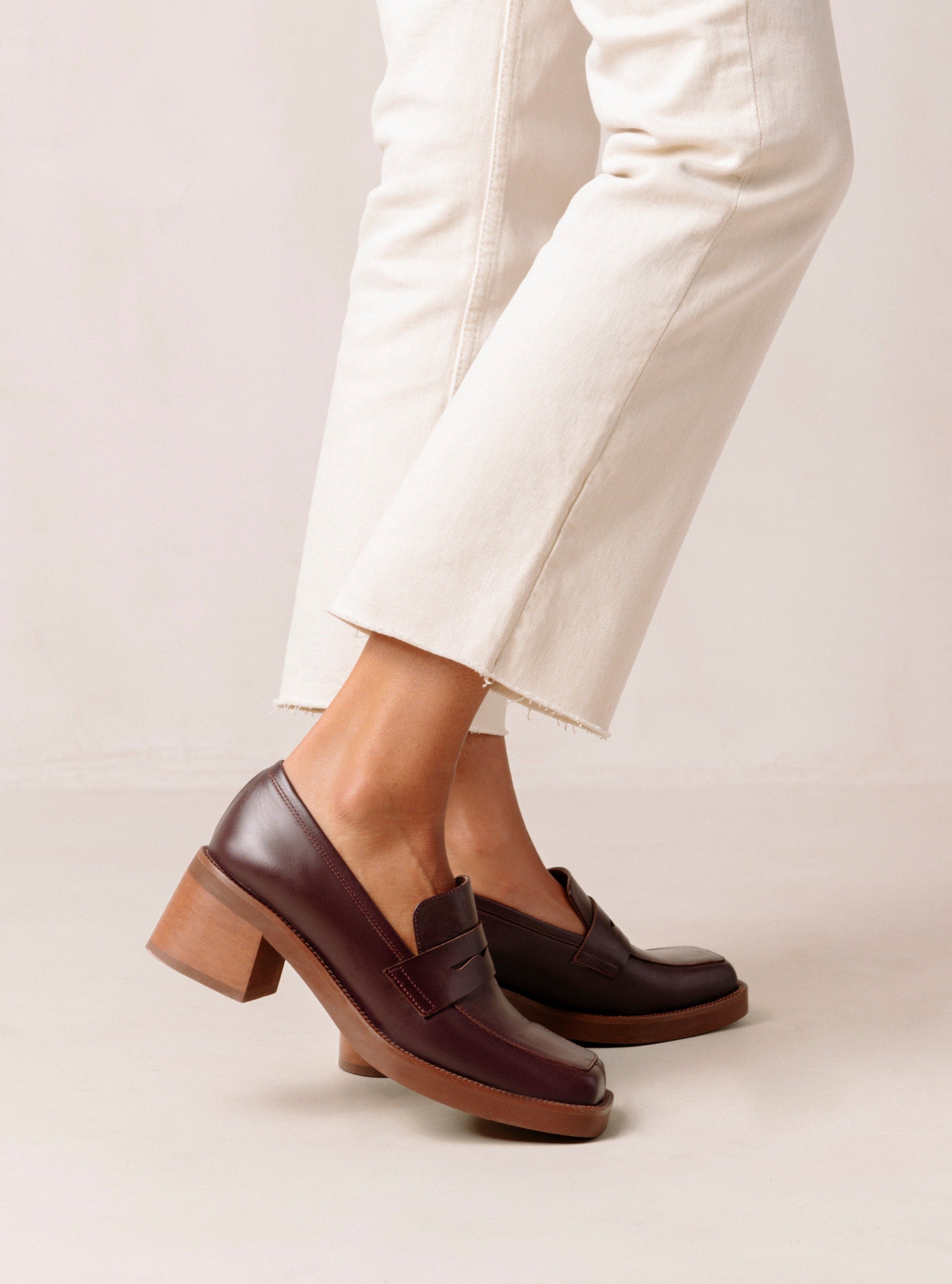 Alohas Roxanne Burgundy Loafers