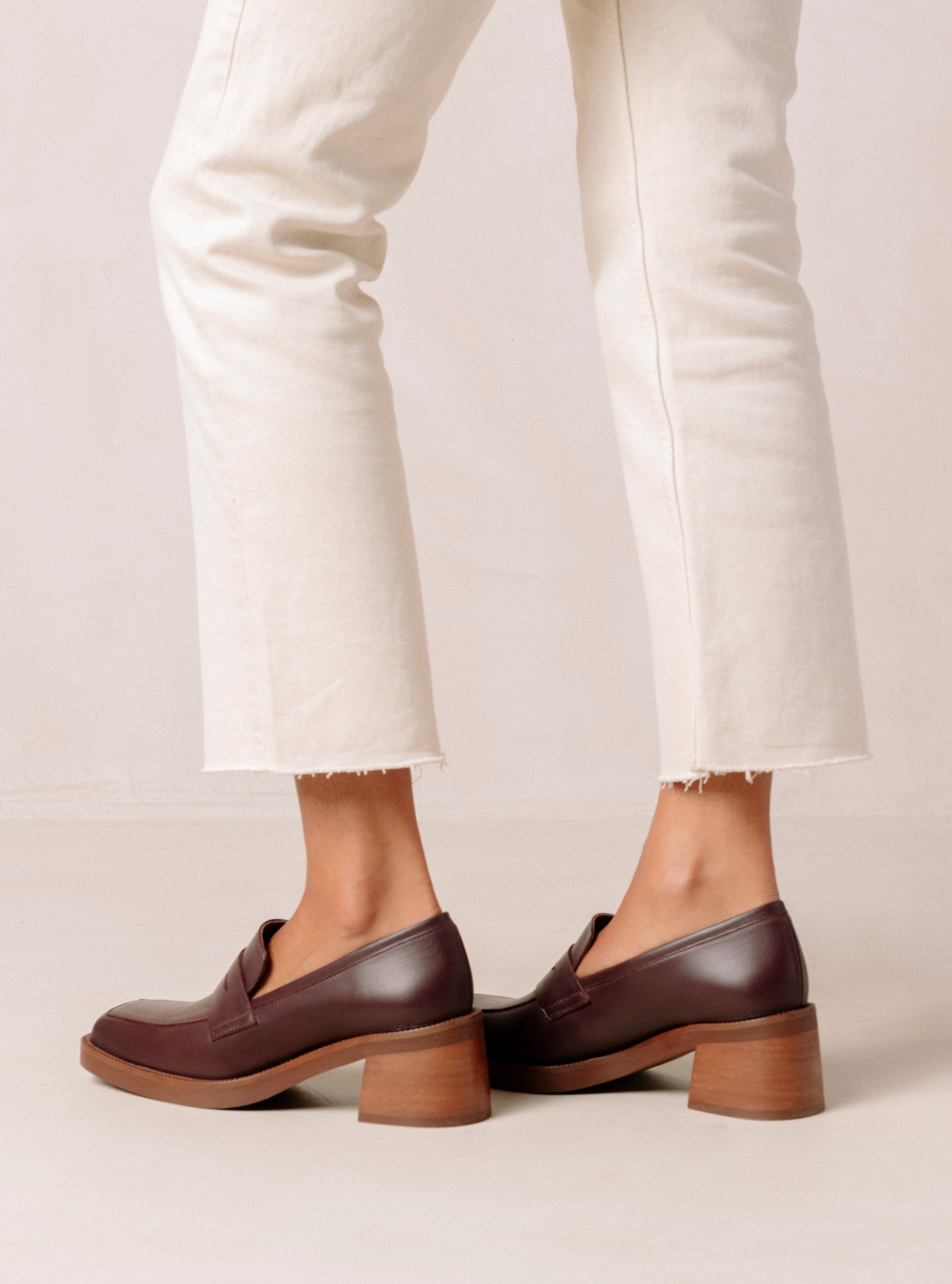 Alohas Roxanne Burgundy Loafers