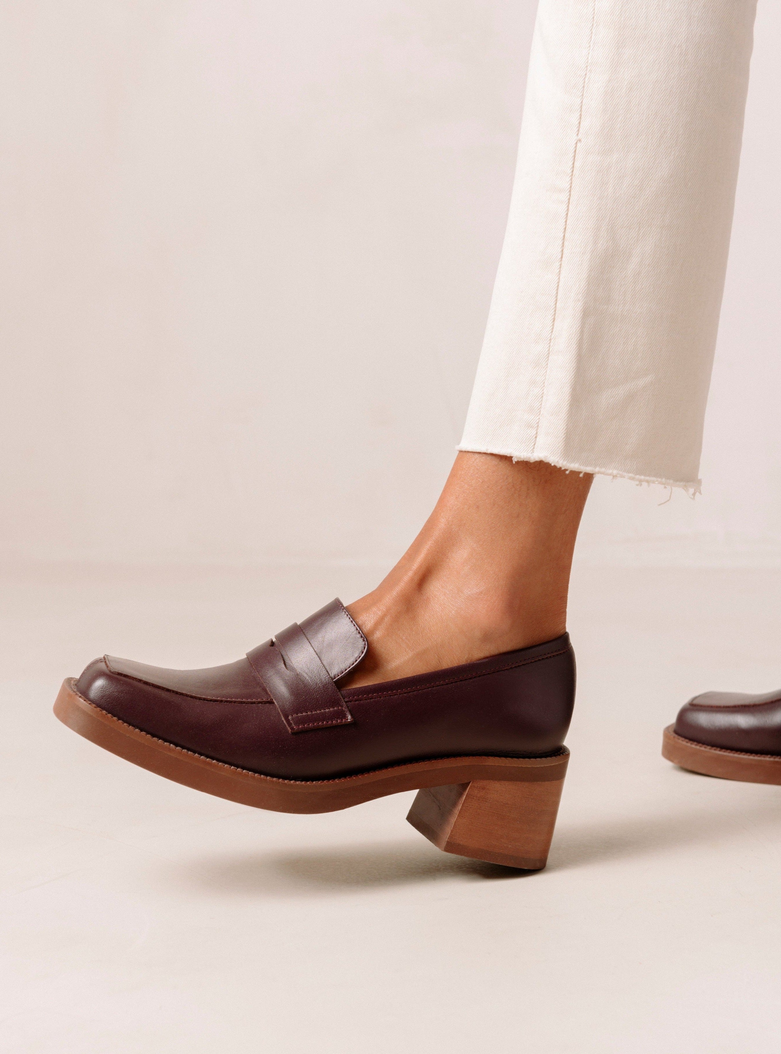 Alohas Roxanne Burgundy Loafers