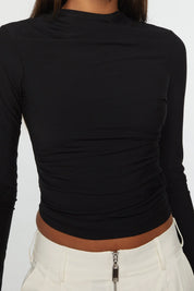 Line by K Black Modal Selma Top