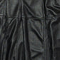 Vegan Leather Midi Box Pleat Skirt