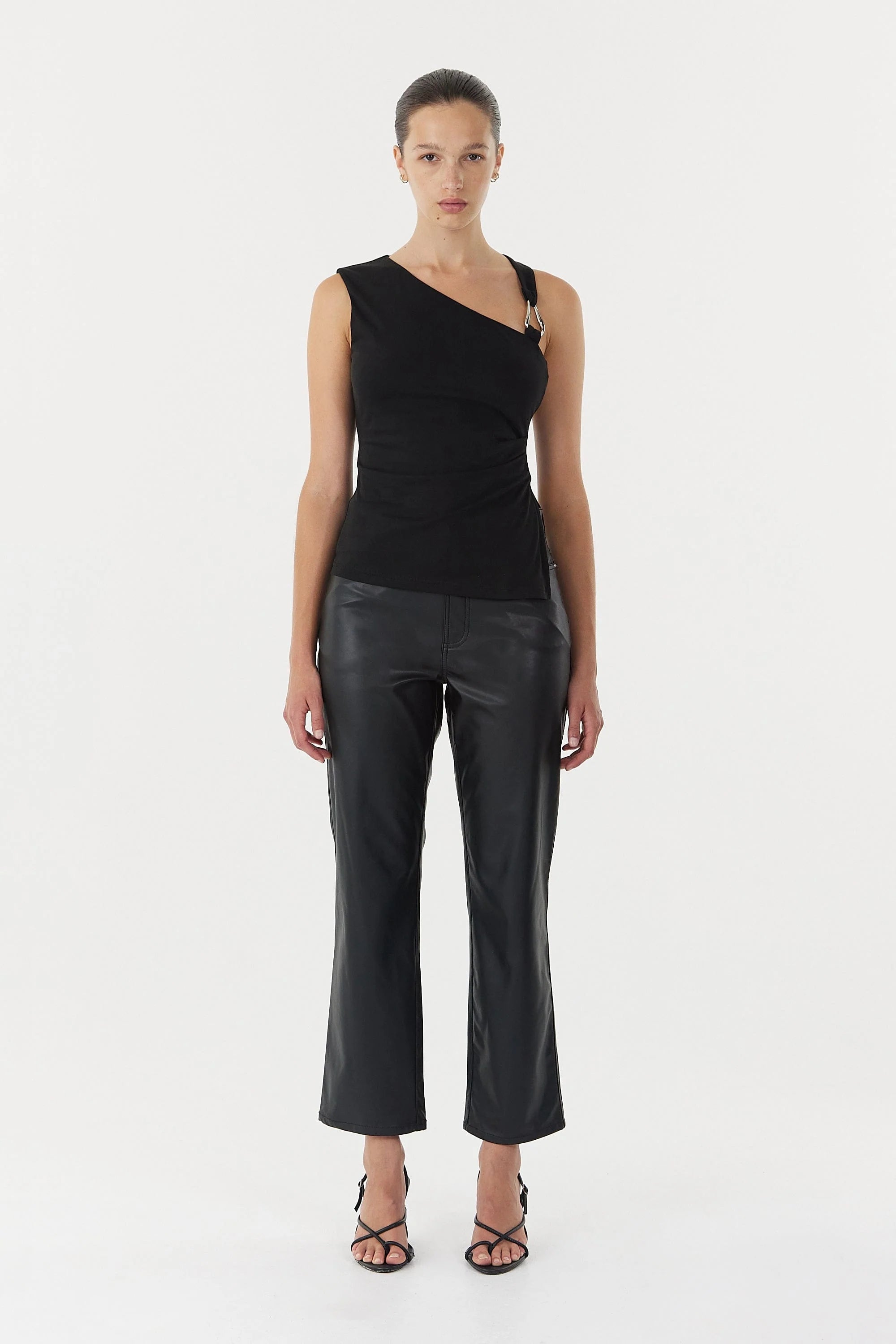 Third Form Black Stirling Asymmetrical Twist Top