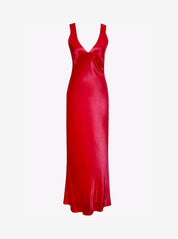 Cranberry Sunset Strip Maxi Dress