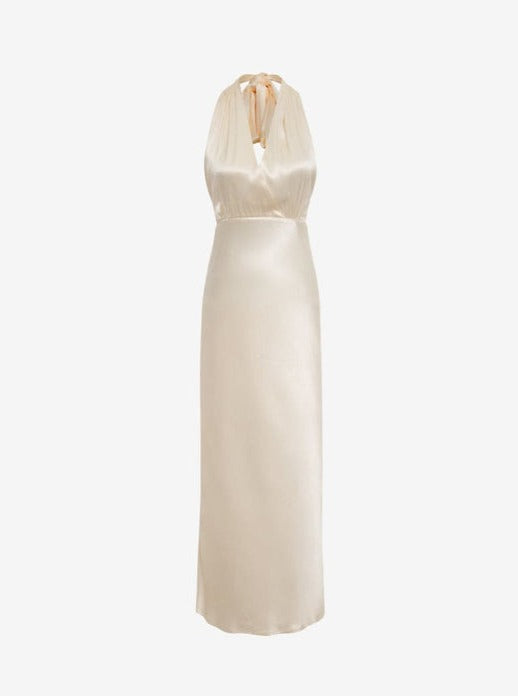 Thelma Ivory Halter Midi Dress