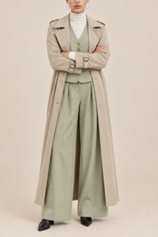 Vintage Sage Green Saks Fifth Avenue Vest & Pant Set