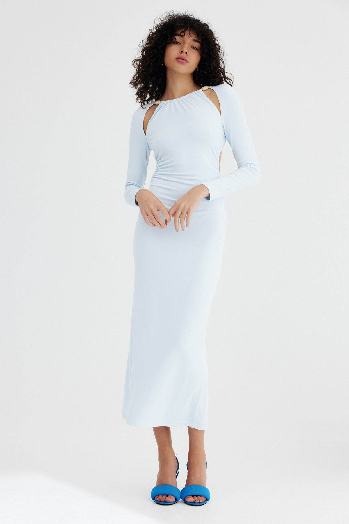 Significant Other Sky Blue Alma Long Sleeve Dress