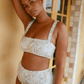 White Floral Newport Smocked Brief