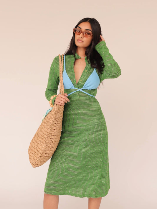 Vintage Missoni Green Knit Dress